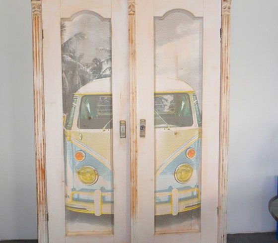 Antieke Volkswagen Samba Kledingkast – Kledingkasten, Retro (photo 3 of 5)