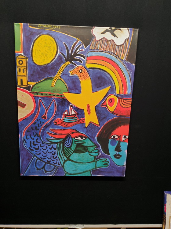 Image 1 of Serigrafía de Corneille sobre lienzo 60x80