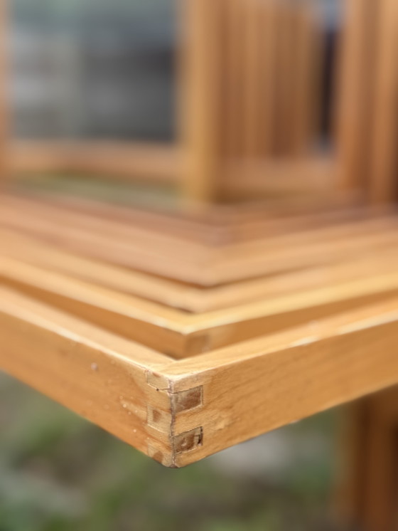 Image 1 of Vintage bamboe/glazen salontafel