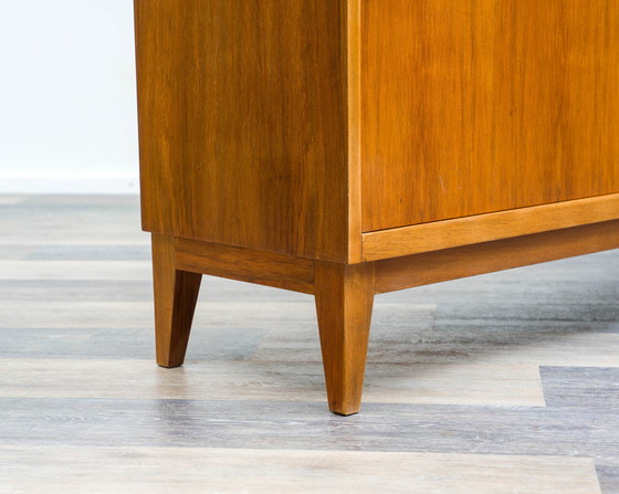 Image 1 of Credenza in noce con ante scorrevoli, anni '50, design Georg Satink, produttore WK Möbel, Germania