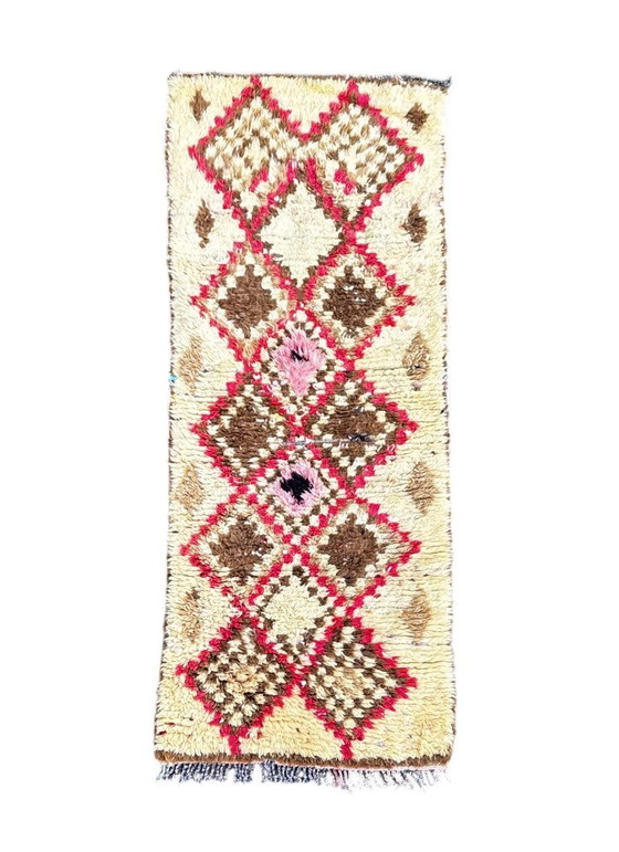 Image 1 of Mid-CENTURY MODERN MOROCCAN BERBER WOOL RUG 