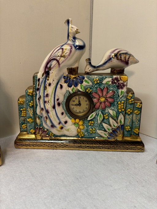 Mid Century Belgisch Schoorsteen klokstel