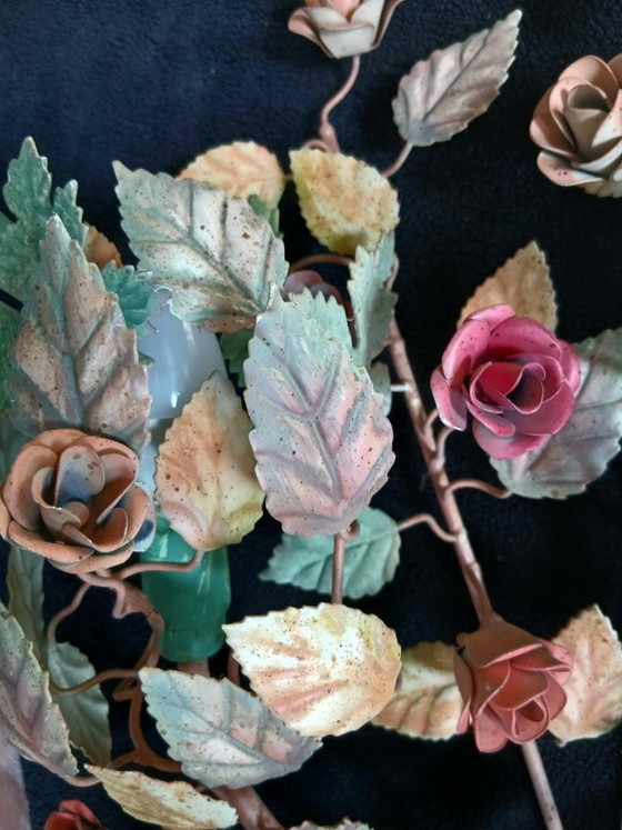 romantic pink floral wall lamps – Wall lights, Metal (photo 7 of 13)