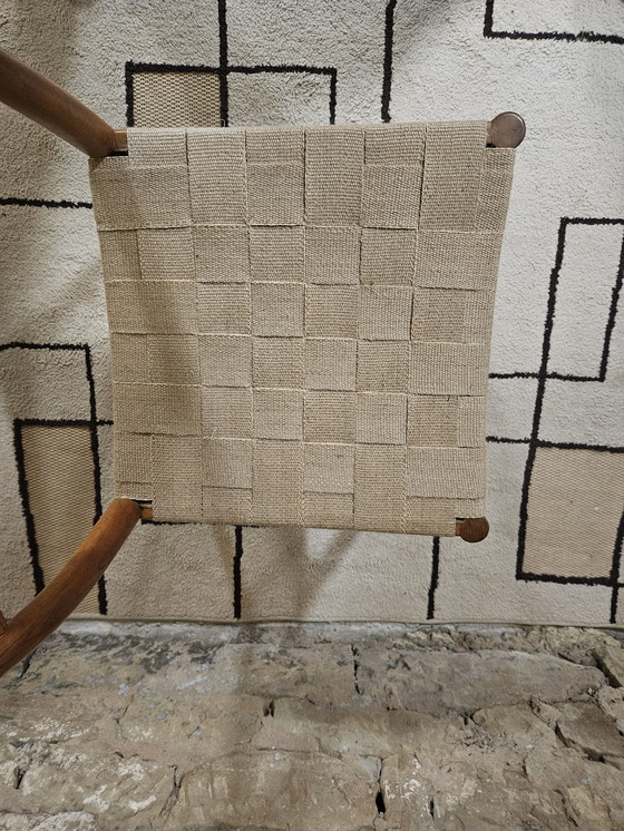 Image 1 of Sedia scandinava del 1960 con cinghia di juta