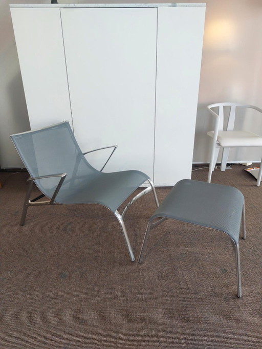 Outdoor Lounge Chair with Footstool by Alias – Design by Alberto Meda