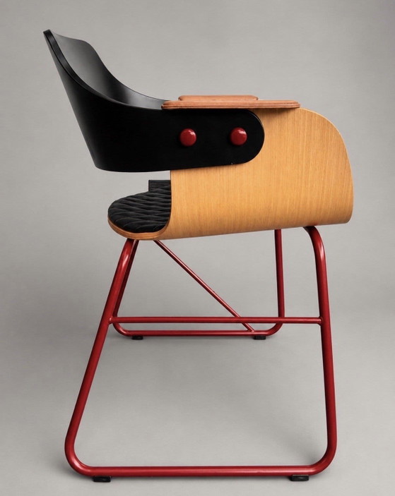 3 Vintage BD Barcelona Showtime stoelen – Ontwerp van Jaime Hayon – Eetkamerstoelen, Leather, Metal (photo 5 of 9)