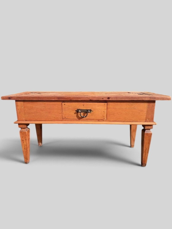 Large old Spanish sidetable, hall table, dimensions 171x45cm and 82cm high, Consoles, Metal, Wood, Brown (photo 2 of 5)