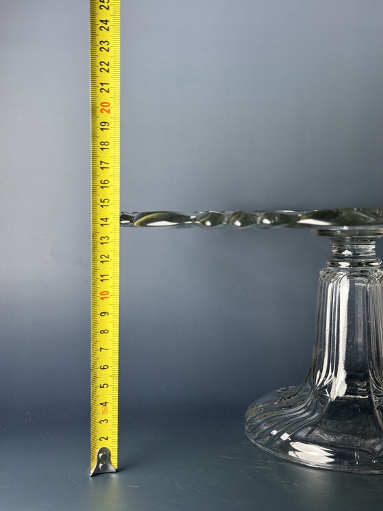 Image 1 of Alzata per torte Val Saint Lambert – Collezione “Bambous et Étoiles”.