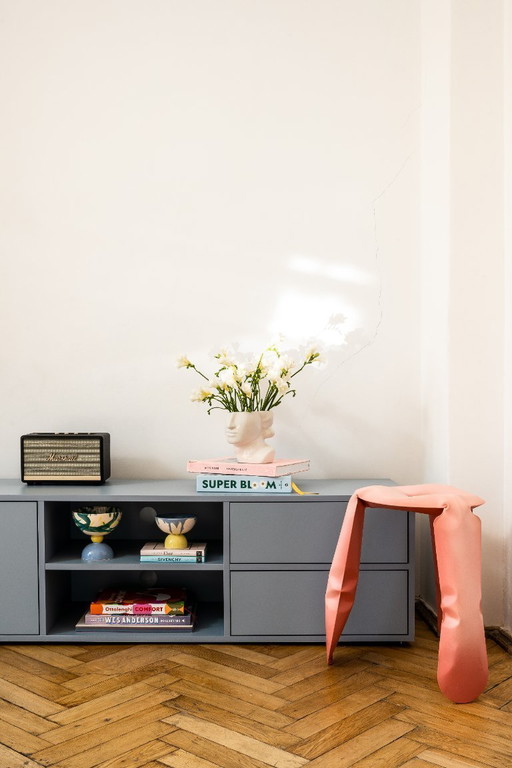 Modern Blue TV Unit by Kondor – As New, Only Used for Photoshoot