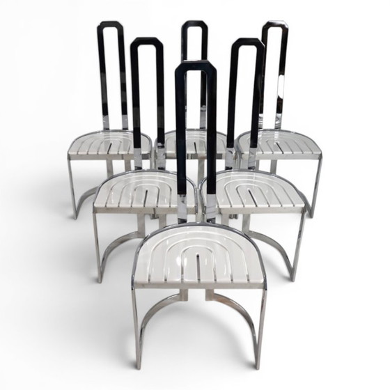 Image 1 of Set di 6 sedie da pranzo postmoderne Allmilmö, 1980