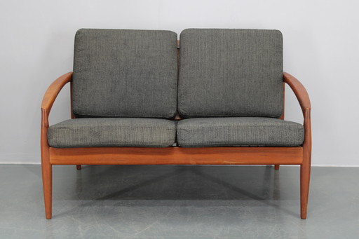 1960S Magnus Olesen Papier Mes 2-zits Teak Sofa, Denemarken