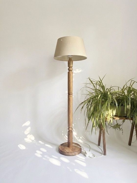 Image 1 of Rare pine floor lamp by Solbackens Svarveri (70s)