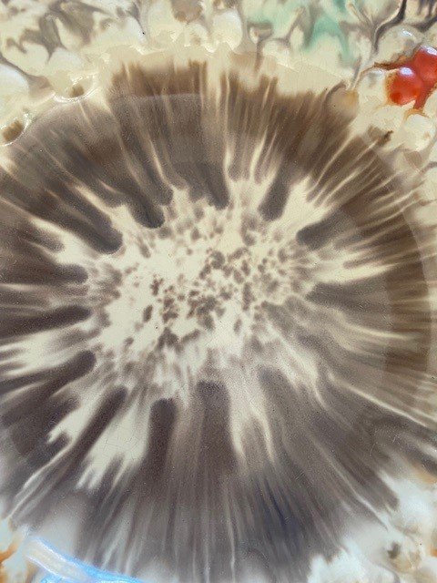 Image 1 of Bol/ Assiette Vintage en Céramique à glaçure goutte à goutte Jasba West German Style