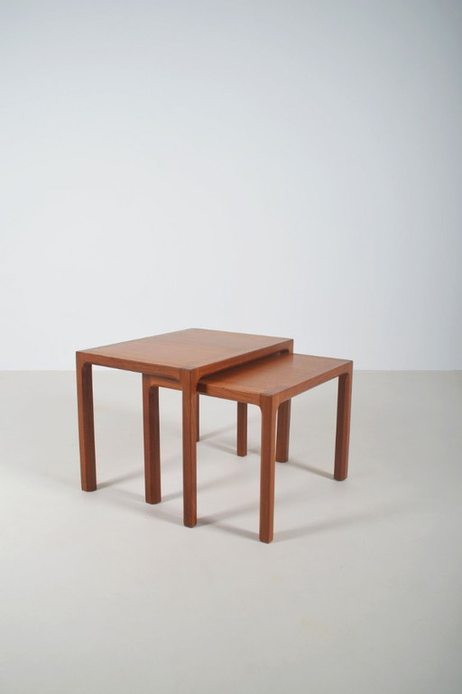 Juego de mesas nido danesas de Kai Kristiansen para Vildbjerg Møbelfabrik, años 60