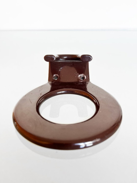 Image 1 of Set di due ganci da parete vintage in metallo marrone