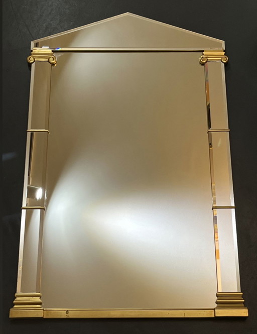 Miroir Deknudt vintage doré à facettes