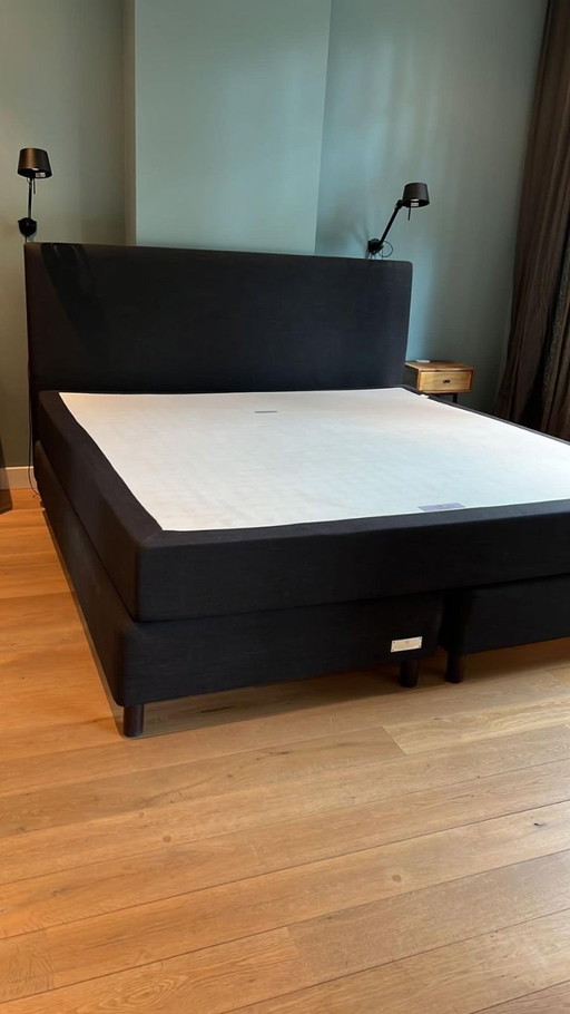 Letto Carpe Diem di lusso antracite 200 larghezza x 220 lunghezza