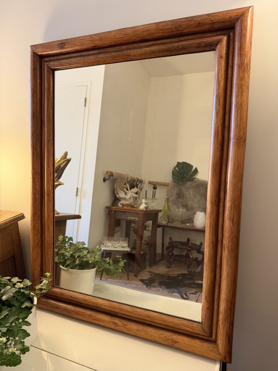 Image 1 of Mirror in wooden frame 1980s