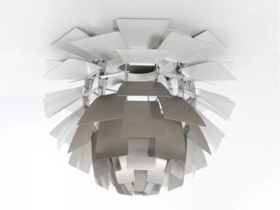 Scandinavische PH Artisjok Hanglamp, Roestvrij Staal, Ø 48cm, Vintage – Louis Poulsen, Hanglampen, Metal (photo 3 of 6)