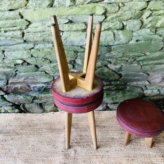 Image 1 of Set of 4 vintage stools from the 1960s