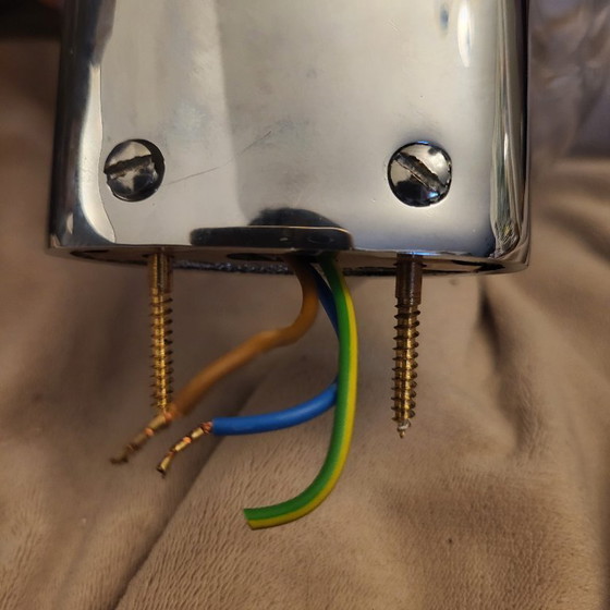 Image 1 of 2 applique da parete in stile space age, con struttura a bolla e acciaio cromato, risalenti agli anni '60 e '70.