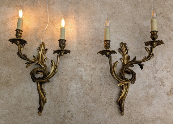 Image 1 of Set di lampade da parete barocche Art Nouveau