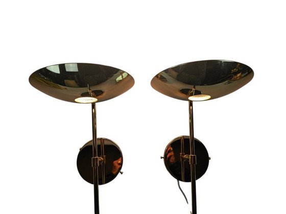 Image 1 of Estiluz - 2 appliques murales - laiton - style Hollywood Regency - Espagne - années 80