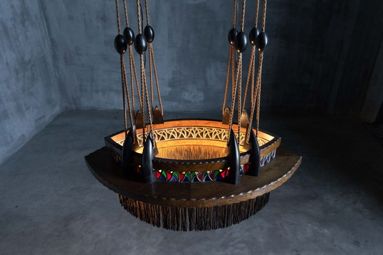 Image 1 of Amsterdam School Expressionist Chandelier, Netherlands, 1920s