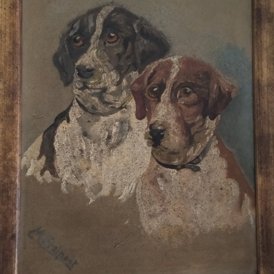 Image 1 of Afbeelding 2 jachthonden. 20e eeuw.