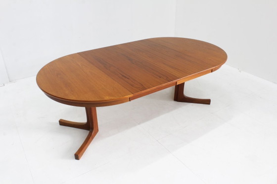 Image 1 of table à manger ronde extensible vintage danoise