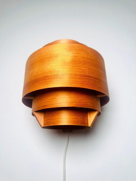 Image 1 of A pinewood wall lamp by Hans-Agne Jakobsson for Ellysett, Sweden 1960s