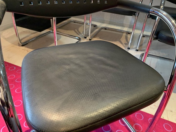 Image 1 of Asiento de cuero Vitra Vis a Vis, 8 piezas