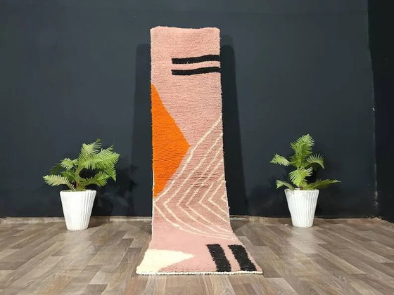 Handgemaakt loper tapijt 300cm x 70cm – Vloerkleden en tapijten, Wool, Modern (photo 6 of 6)