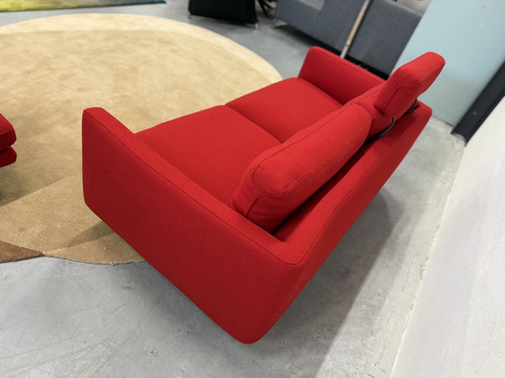 Image 1 of Pode Tweak Sofa 2x80 Incl. Footstool Hallingdal fabric Red