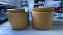 Set van twee Leolux Fiabo lederen fauteuils 