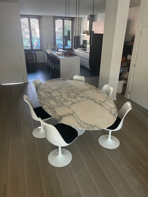 Mesa original Knoll Eero Saarinen Arabescato 244x137x73 SIN las sillas a juego I