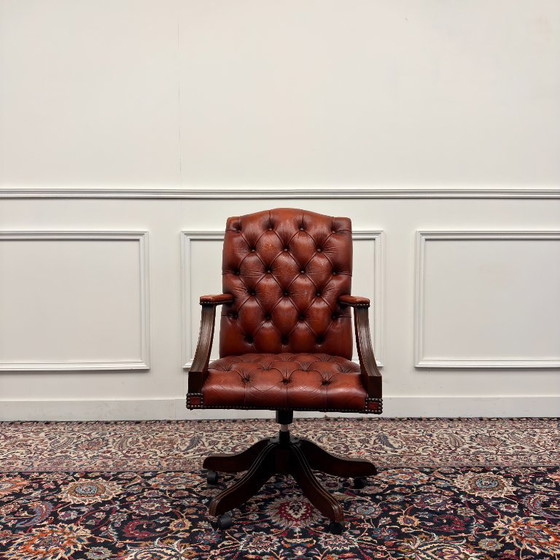 Engels Chesterfield Sedia da ufficio President Chair – Sedie da ufficio, Leather, Wood (photo 2 of 7)