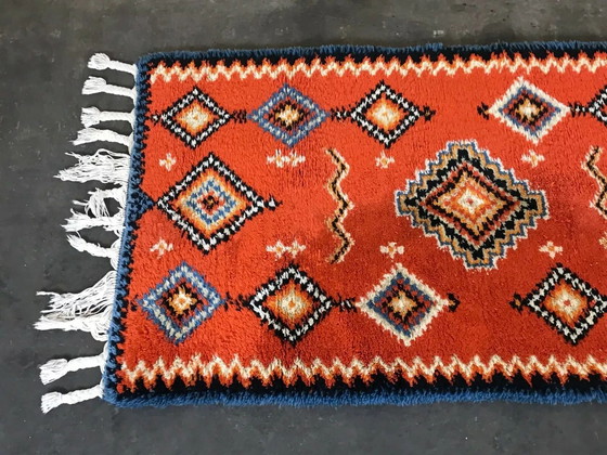 Image 1 of 60s 70s runner Carpet Rug Space Age Flower Power Design 60s 70s