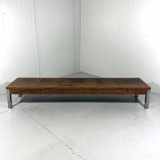 Long low wenge console TV table 1970's