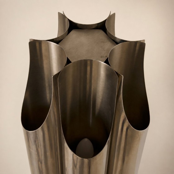 MAISON CHARLES, Orgue Table lamps, France, Circa 1970 – Metal, polished steel (photo 6 of 10)