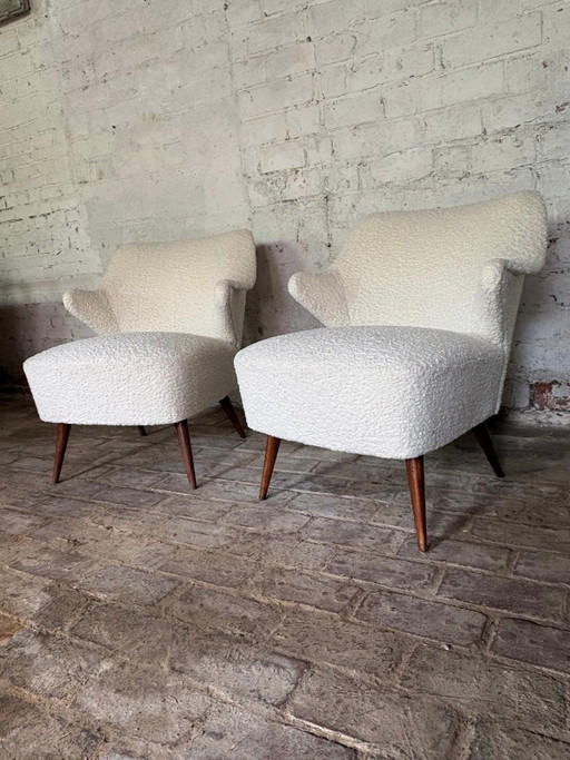 2x Mid Century modern cocktail chair teddy