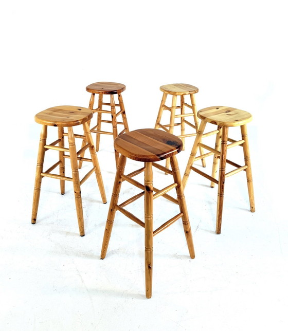 Image 1 of 5x vintage Brutalistische barkruk ‘60