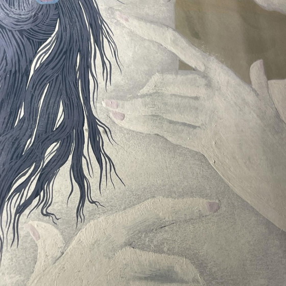 Denyse Willem, El Secreto 3 Mujeres Desnudas / Ninfas, años 70, Acuarela – Pinturas y dibujos, Paper (photo 11 of 16)