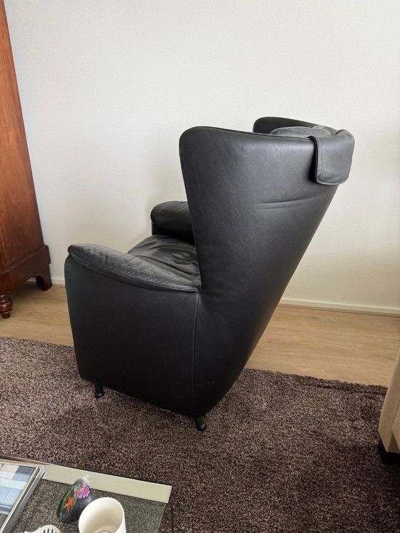 Black Leather Design Armchair – de Sede (photo 4 of 6)
