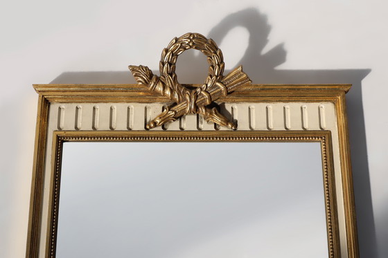 Image 1 of French Gild and Creme Framed Louis Philippe Style Mirror