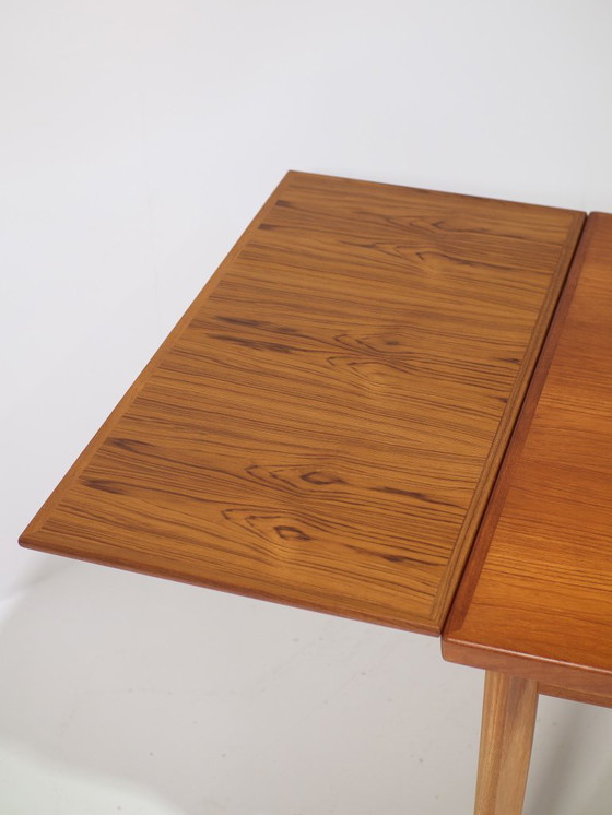 Image 1 of Uitschuifbare eettafel rechthoekig teak Deens vintage