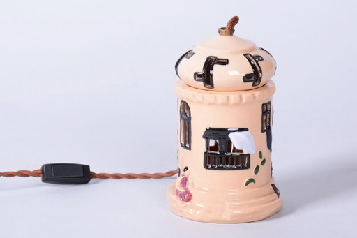 Restaurierte Mid-Century Tischlampe, Keramik, neue Elektrifizierung, Fance, 1980er Jahre