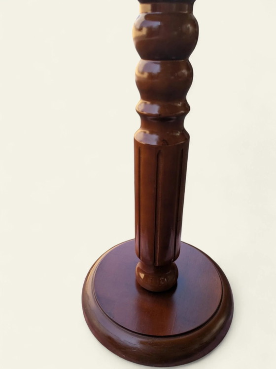 Zeldzaamheid! Handgedraaide Massief Houten Plantentafel – Mid-Century, jaren 60, ongebruikt, vintage decor (photo 4 of 11)