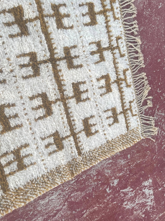 Tappeto berbero marocchino crema e cammello 250x200 cm – motivi geometrici – Tappeti, Lana, Cotone, Bohemian (photo 4 of 10)
