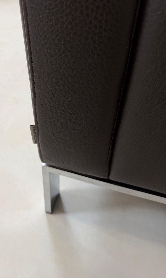 Image 1 of Divano di design Walter Knoll Foster 500 a 3 posti, marrone + pouf